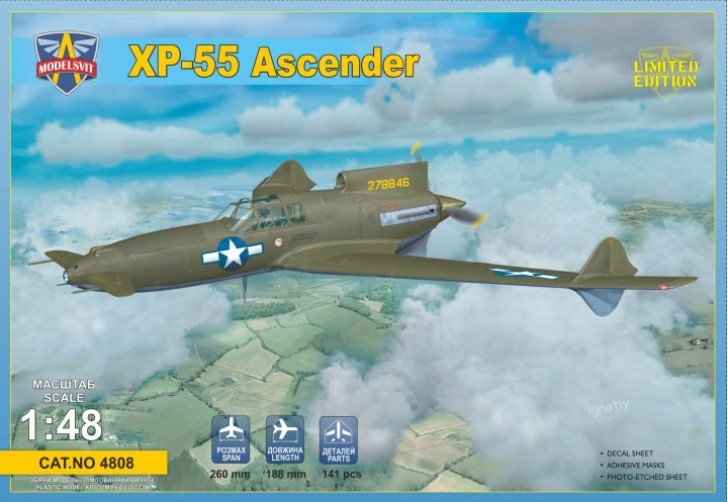 Model kit 1/48 Curtiss-Wright XP-55 Ascender (Modelsvit)