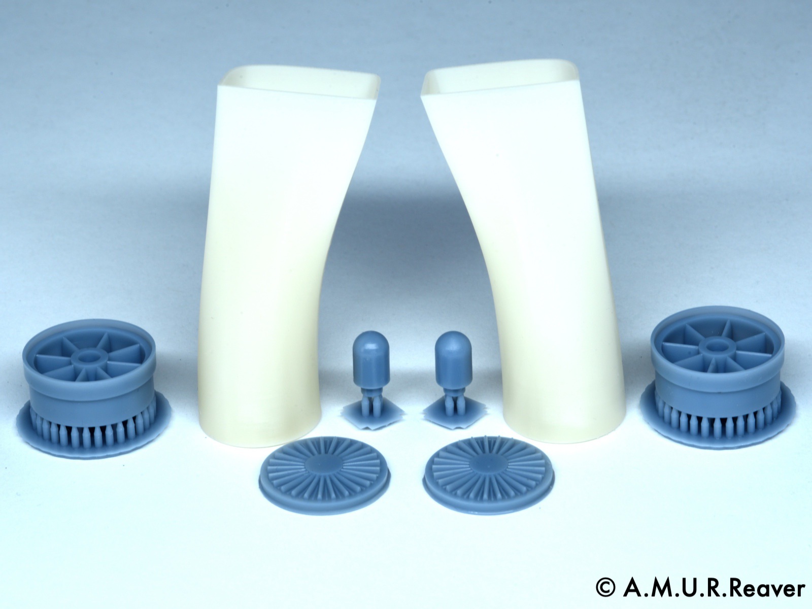 Additions (3D resin printing) 1/48 Air intake channels for deck-based F-4J/S Phantom II models (A.M.U.R.Reaver) 