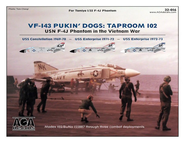 Decal 1/32  Pukin' Dogs: Taproom 102 - USN McDonnell F-4J Phantom in the Vietnam War (AOA Decals)