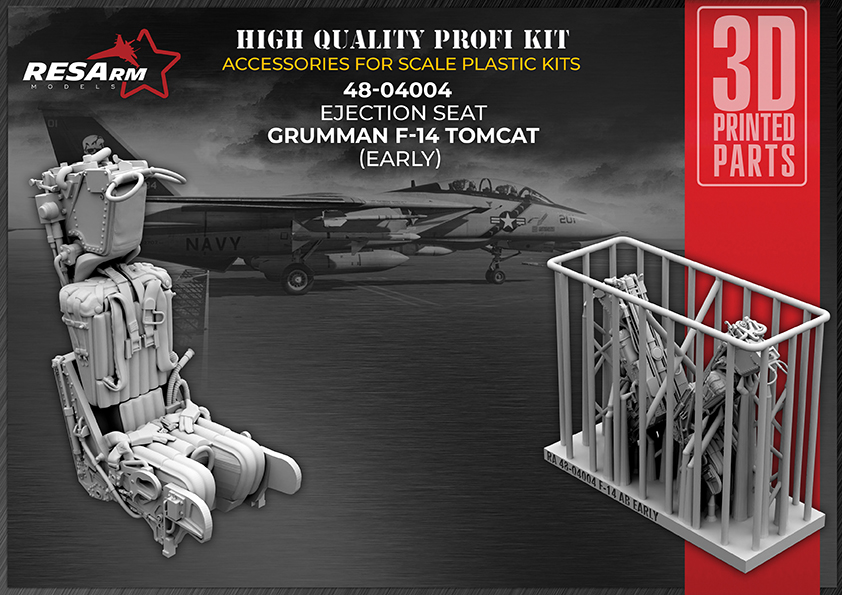 Additions (3D resin printing) 1/48 EJECTION SEAT F-14 EARTY (RESArm)