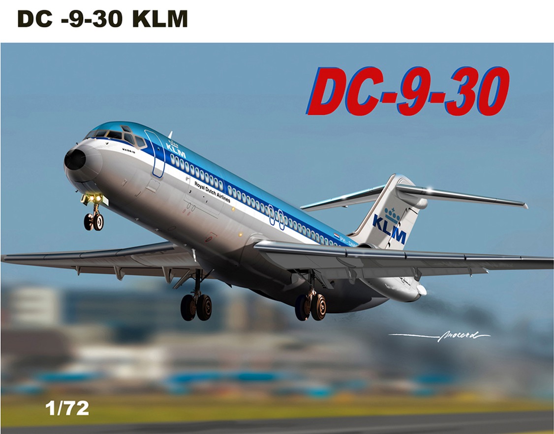 Model kit 1/72 Douglas DC-9 KLM (DC-9-30) (Mach 2)
