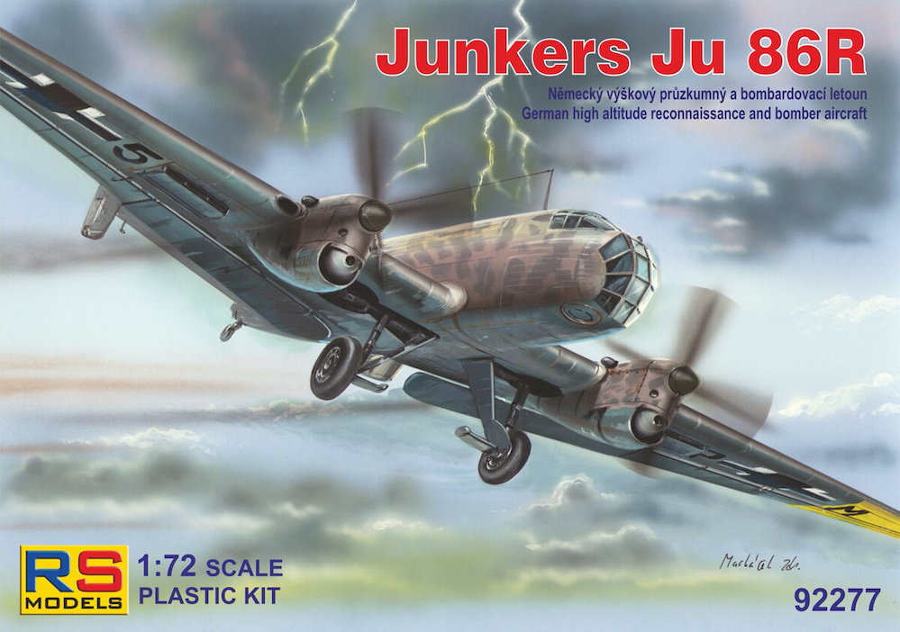 Model kit 1/72 Junkers Ju-86R 3 decal v. for Luftwaffe (RS Models)
