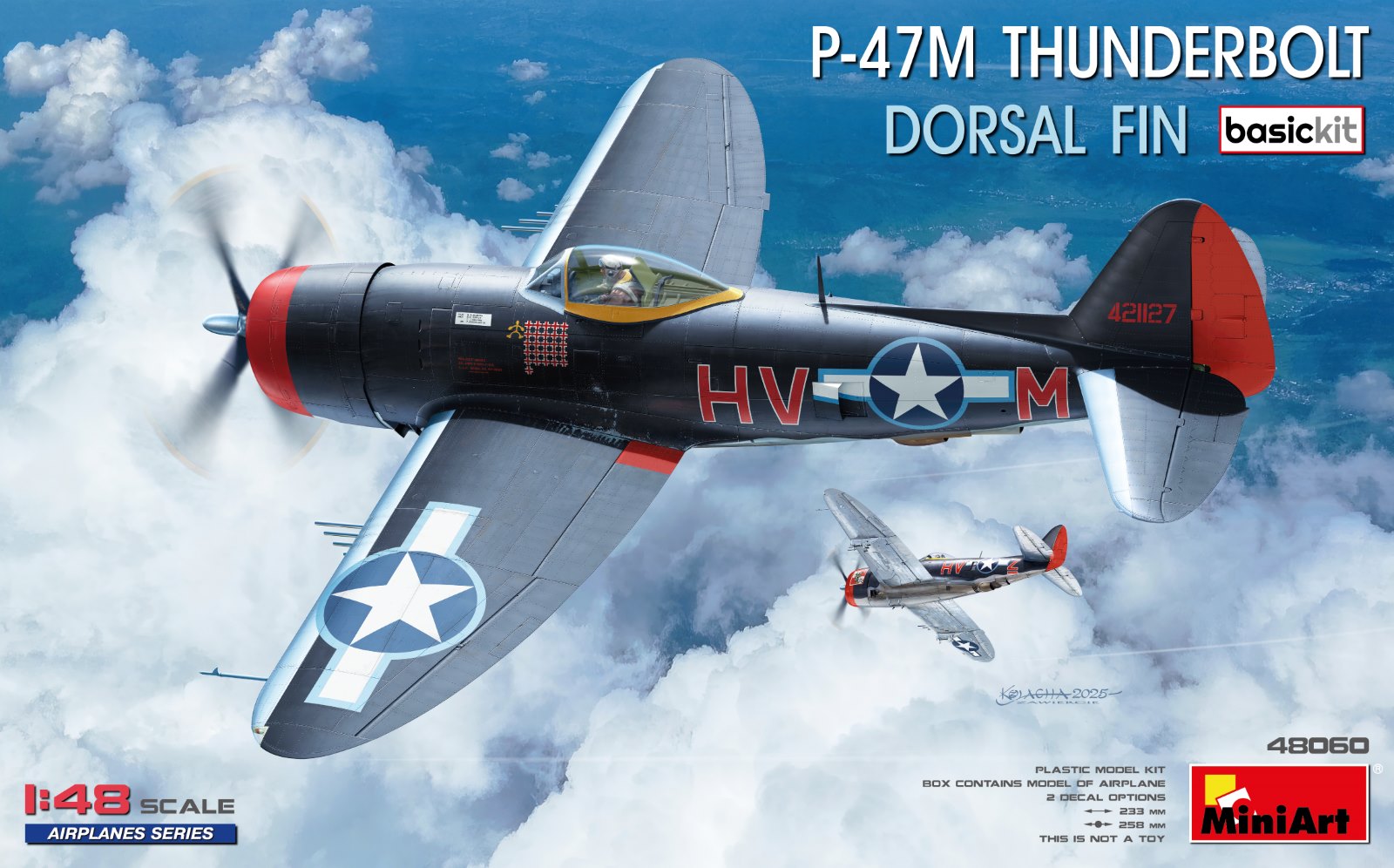 Model kit 1/48 Republic P-47M THUNDERBOLT. DORSAL FIN. (MiniArt)