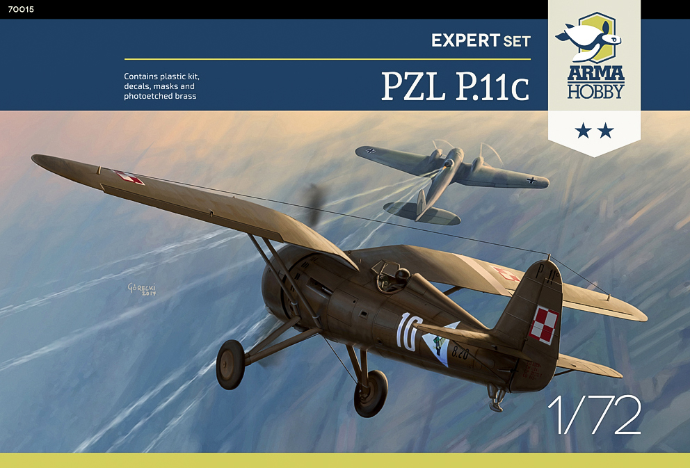 Model kit 1/72 PZL P.11c Expert Set (Arma Hobby)