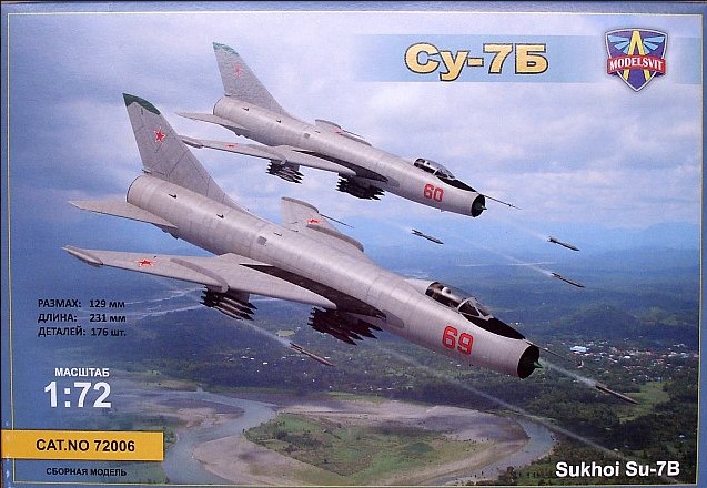 Model kit 1/72 Sukhoi Su-7B Soviet fighter-bomber  (Modelsvit) 