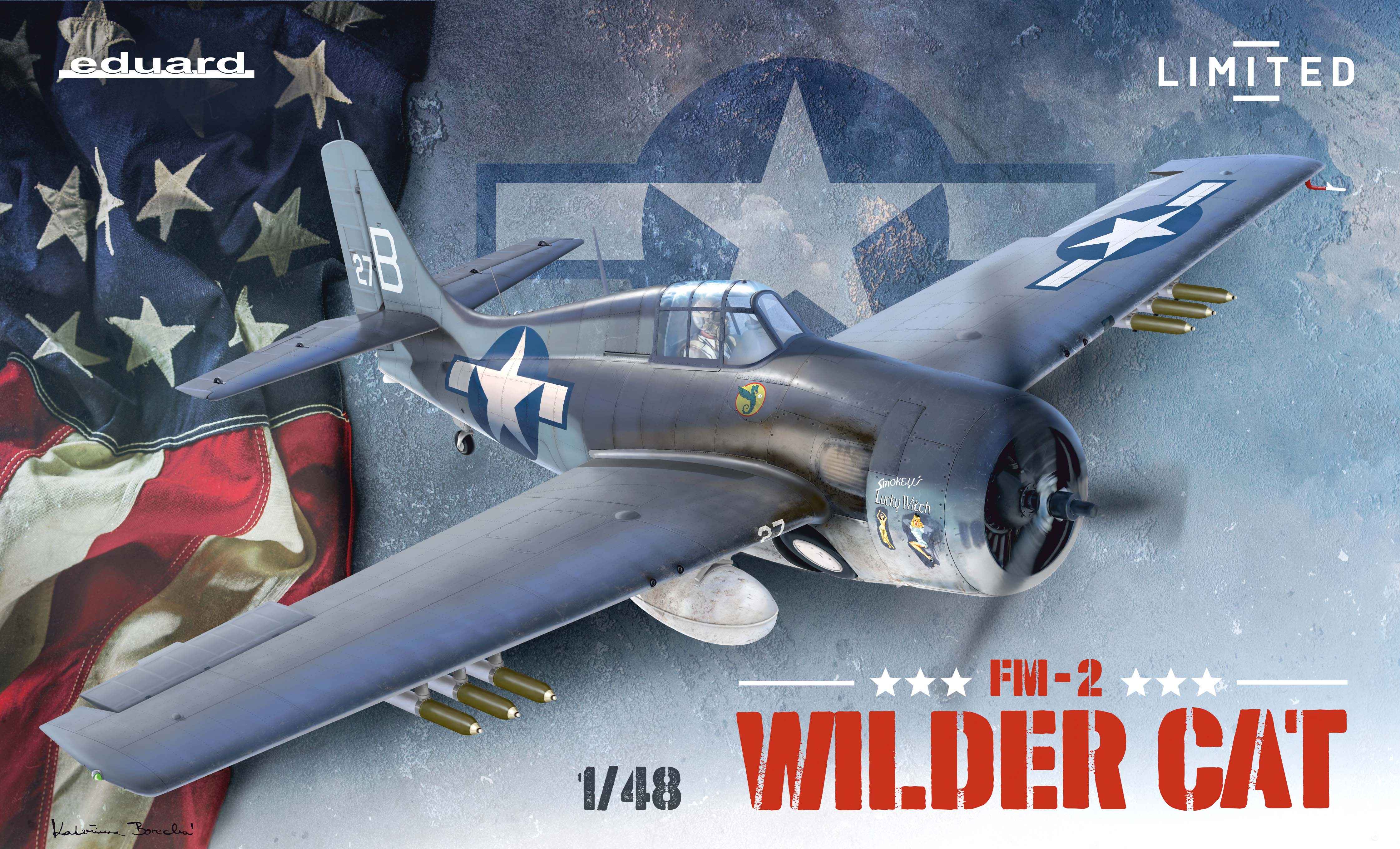 Model kit 1/48 Grumman FM-2 Wildcat WILDER CAT The Limited edition (Eduard kits) (damage box)