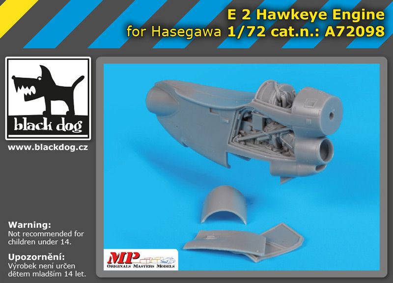 Additions (3D resin printing) 1/72 Grumman E-2C Hawkeye engine (designed to be used with Hasegawa kits) 