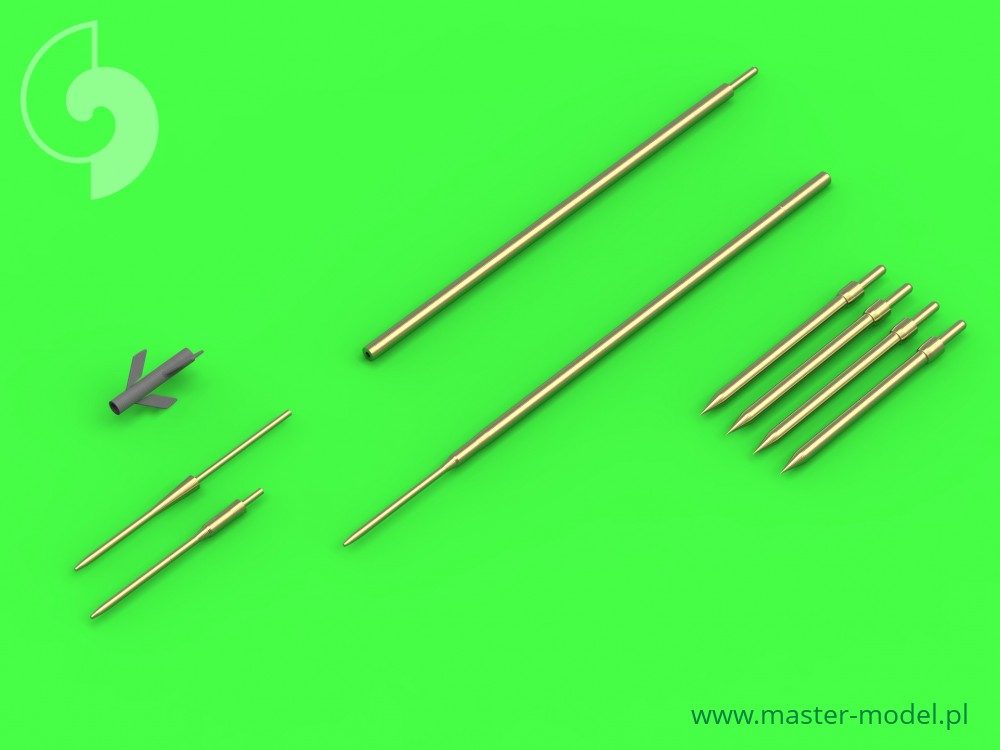 Aircraft detailing sets (brass) 1/72 Sukhoi Su-9 / Su-11 (Fishpot / Fishpot C) - Pitot Tubes and missile rails heads