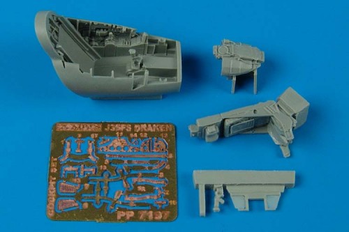Additions (3D resin printing) 1/72 Saab J-35FS Draken cockpit set (designed to be used with Hasegawa and Revell kits)[J-35J J-35O RF-35 J-35F J-35OEE JAS-39D JAS-39C]