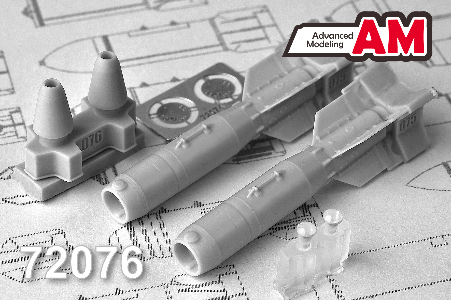 Additions (3D resin printing) 1/72 KAB-500LG Corrective Air Bomb (Advanced Modeling) 