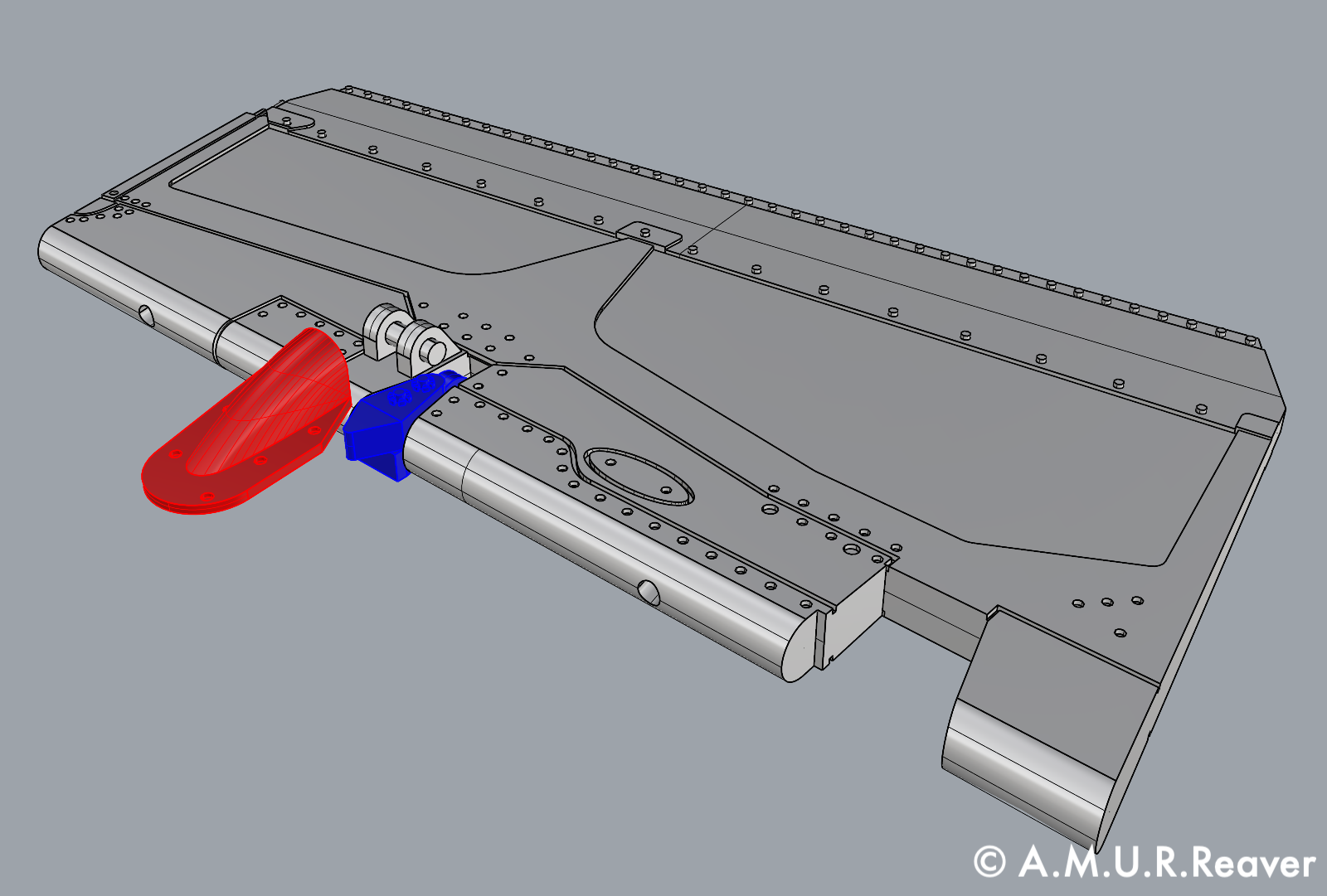 Additions (3D resin printing) 1/48 Late-type rudders for the MiG-29 9-12 (A.M.U.R.Reaver)