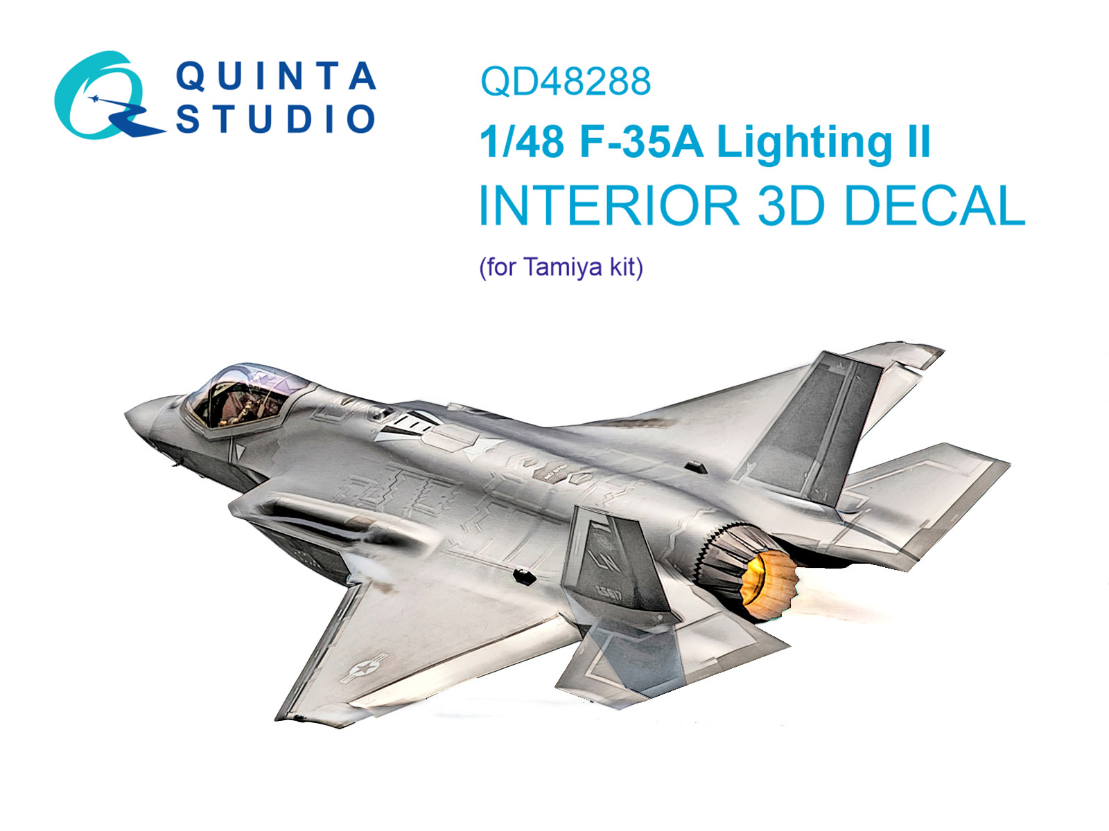F-35A 3D-Printed & coloured Interior on decal paper (Tamiya)