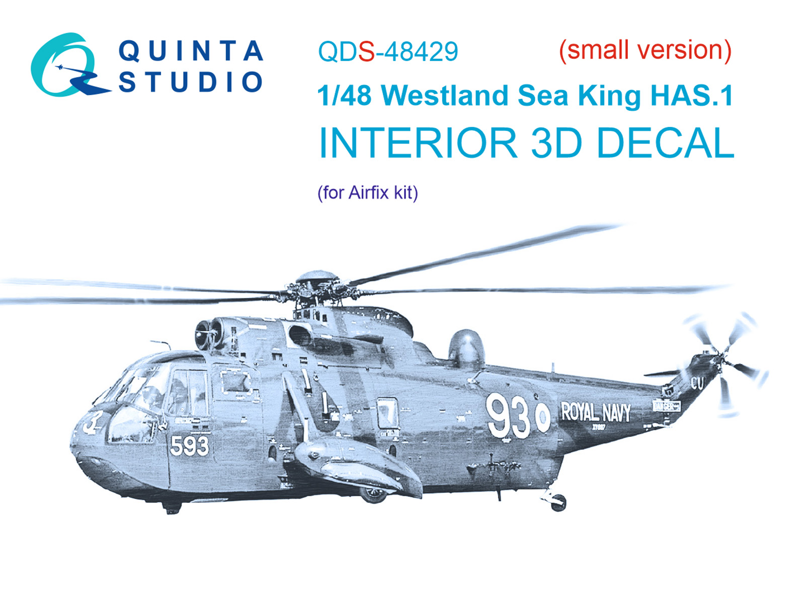 Westland Sea King HAS.1 3D-Printed & coloured Interior on decal paper (Airfix) (Small version)