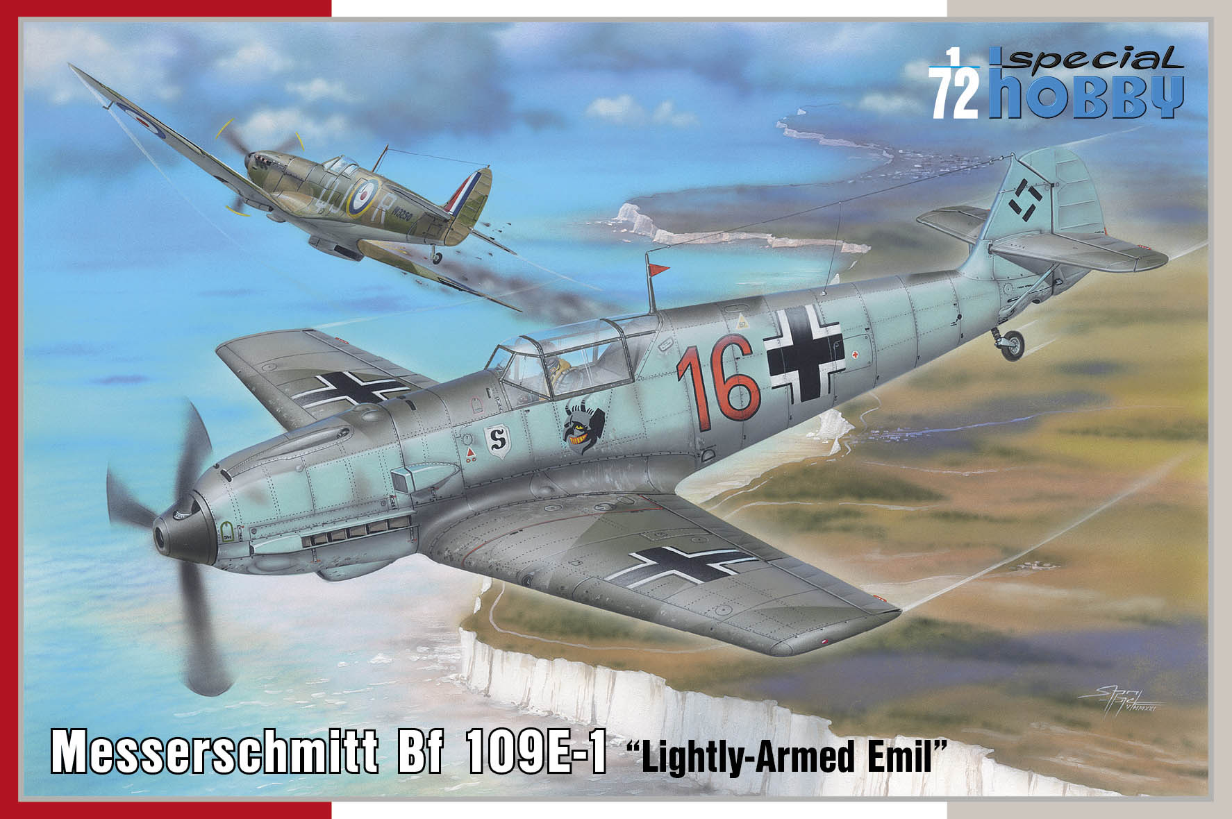 Model kit 1/72 Messerschmitt Bf 109E-1 'Lightly-Armed Emil' (Special Hobby)