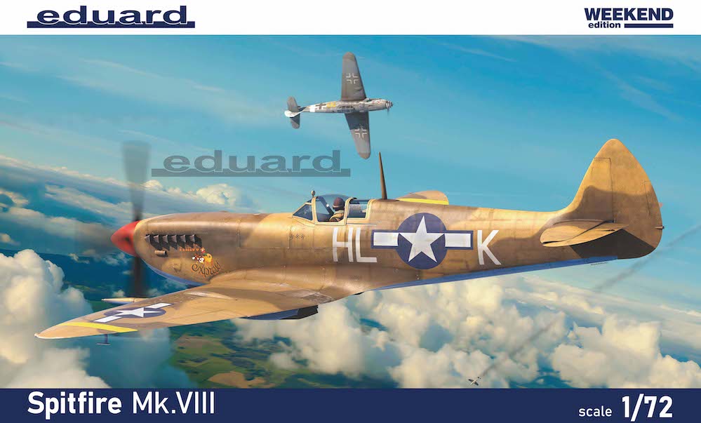Model kit 1/72 Supermarine Spitfire Mk.VIII Weekend edition (Eduard kits)