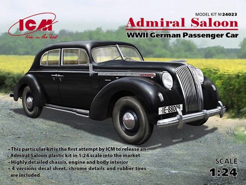 Model kit 1/24 Admiral Saloon WWII German Passenger Car (ICM)