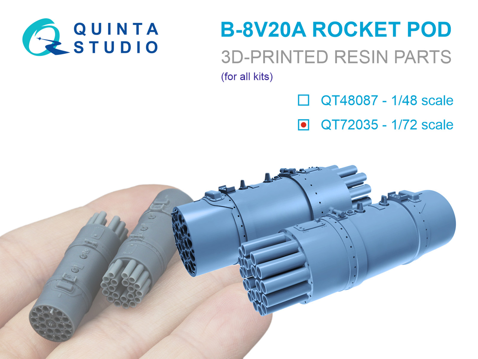 B-8V20A rocket pods, 2 pcs (for all kits)