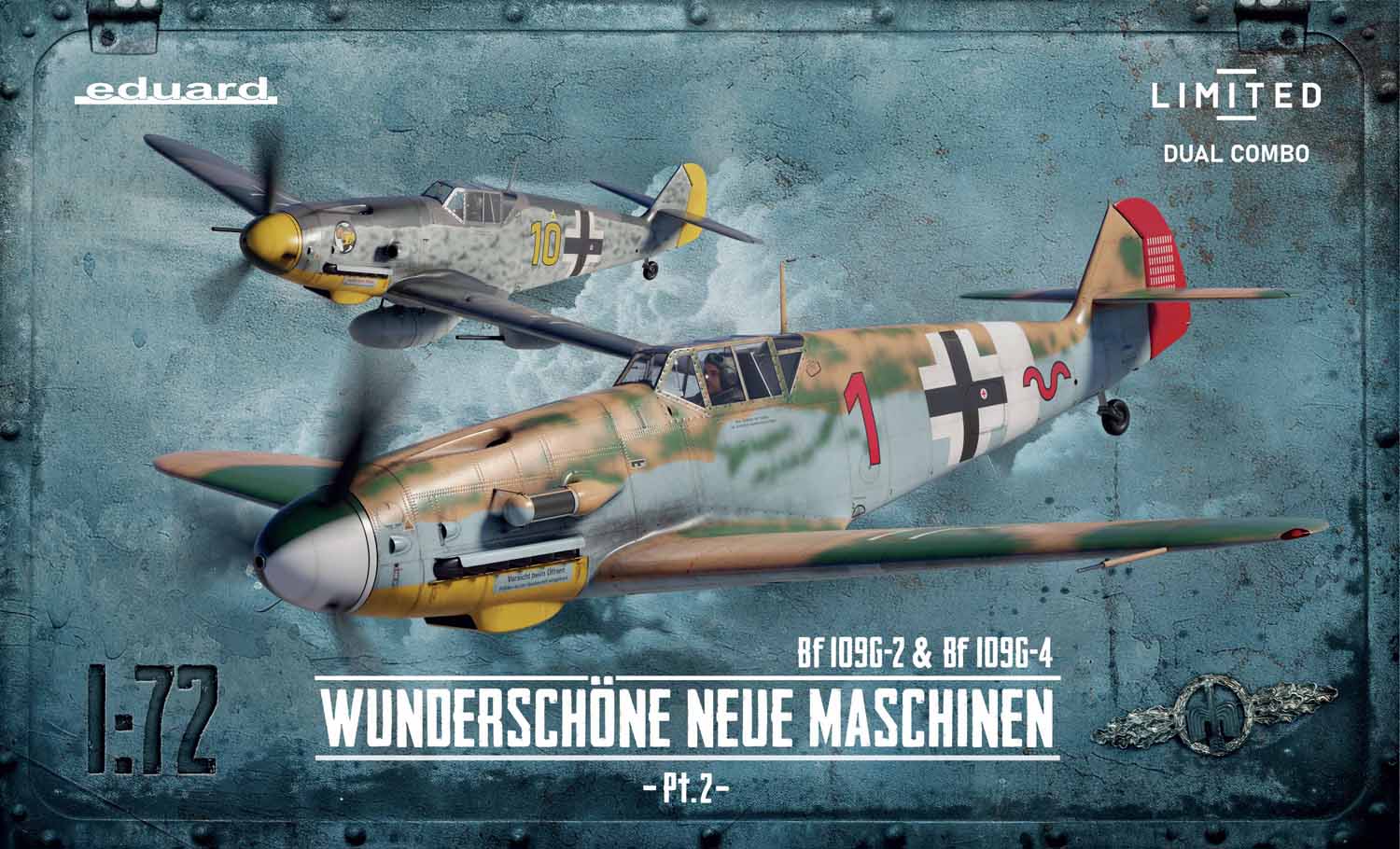 Model kit 1/72 Messerschmitt Bf-109G-2/G-4 The Limited edition DUAL COMBO (Eduard kits)