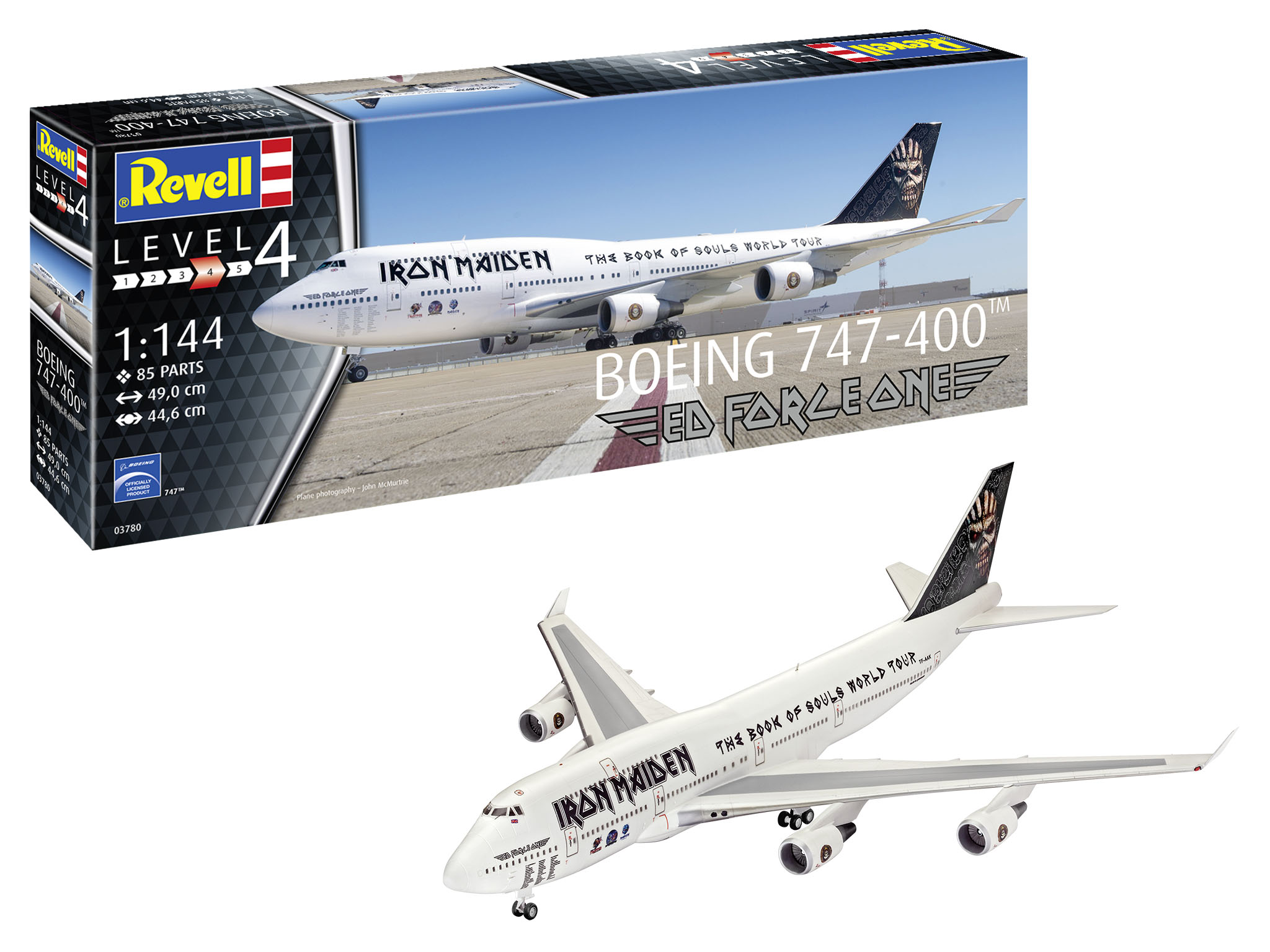 Model kit 1/144 Boeing 747-400 Iron Maiden "Ed Force One" (Revell)