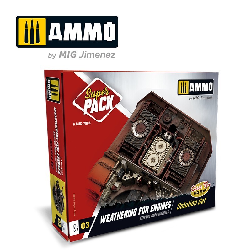 SUPER PACK Weathering for Engines(Ammo Mig)