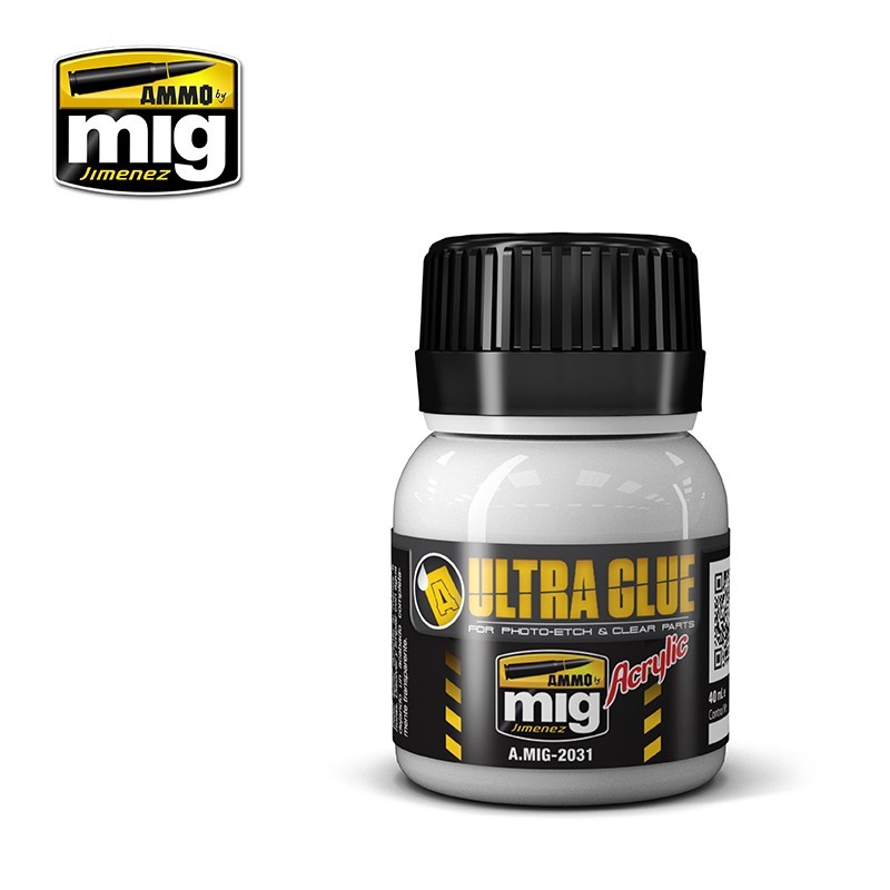 ULTRA GLUE - FOR ETCH, CLEAR PARTS & MORE  (Ammo Mig) (40ml) 