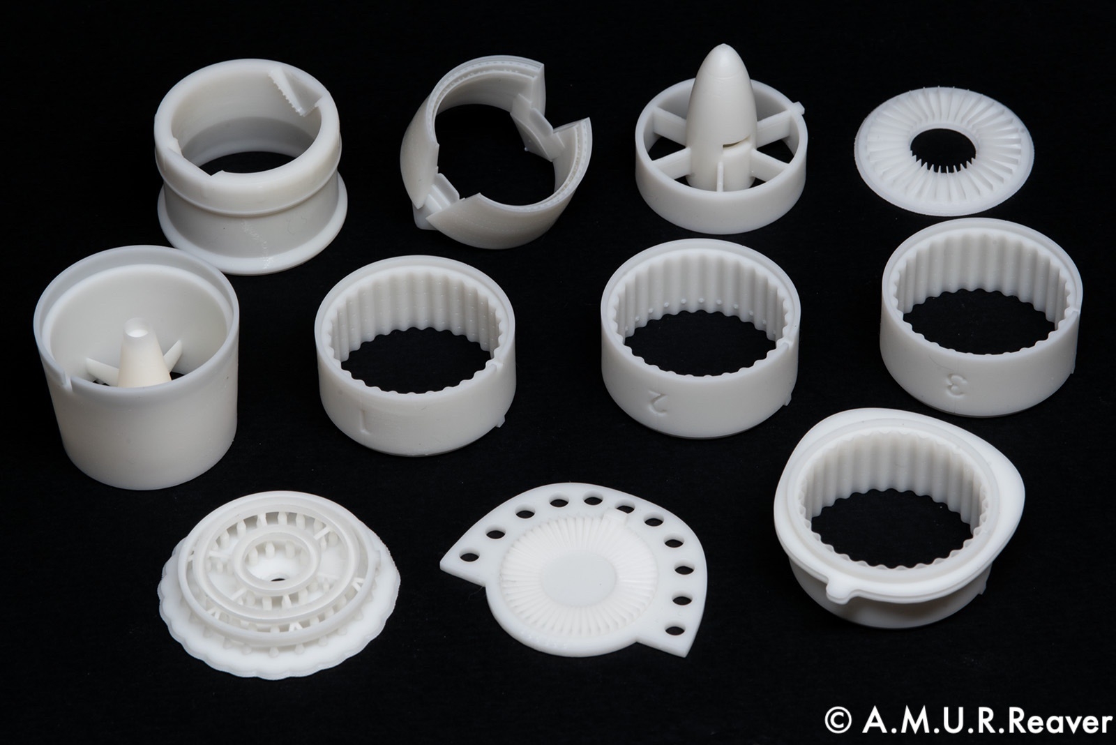 Additions (3D resin printing) 1/32 The inlet device and nozzle of the SNECMA Atar 9B engine for the Dassault Mirage IIIC/CJ models (A.M.U.R.Reaver) 