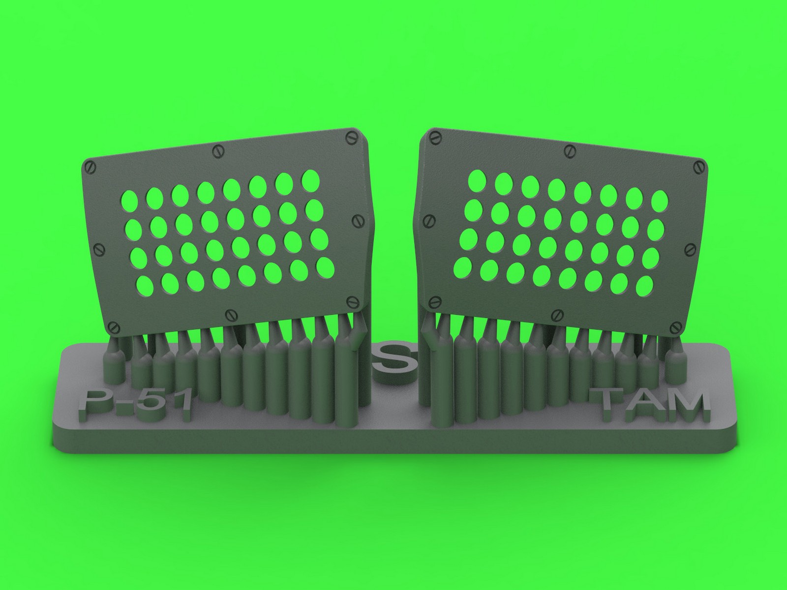 Aircraft detailing sets (resin) 1/32 P-51 Mustang - carburettor air filter cover - standard holed type (Tamiya)