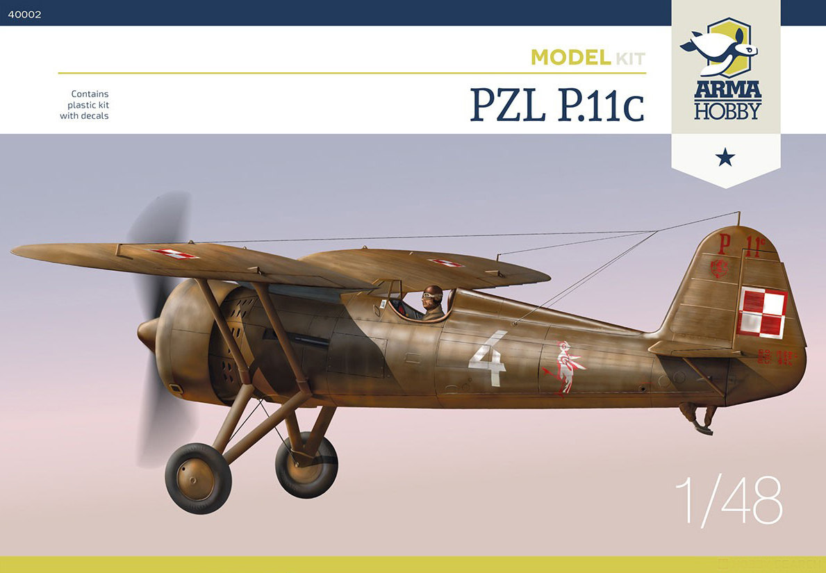 Model kit 1/48 PZL P.11c (Arma Hobby)