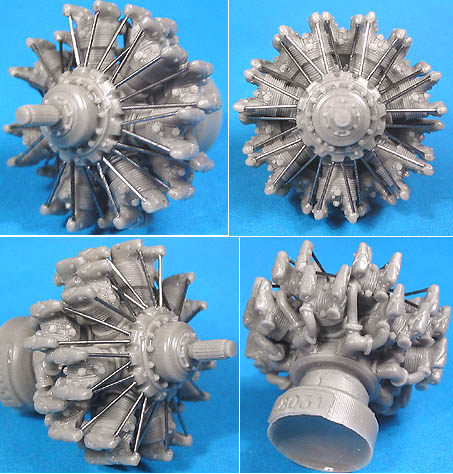 Additions (3D resin printing) 1/48 Gnome-Rhone GR-14M4/5 Engine (Vector)