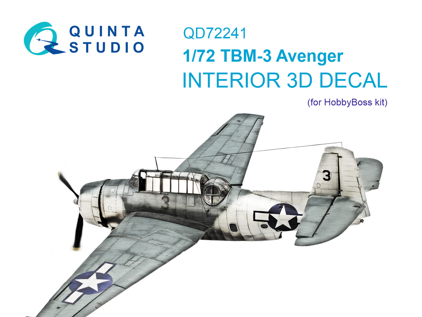 TBM-3 Avenger 3D-Printed & coloured Interior on decal paper (HobbyBoss)
