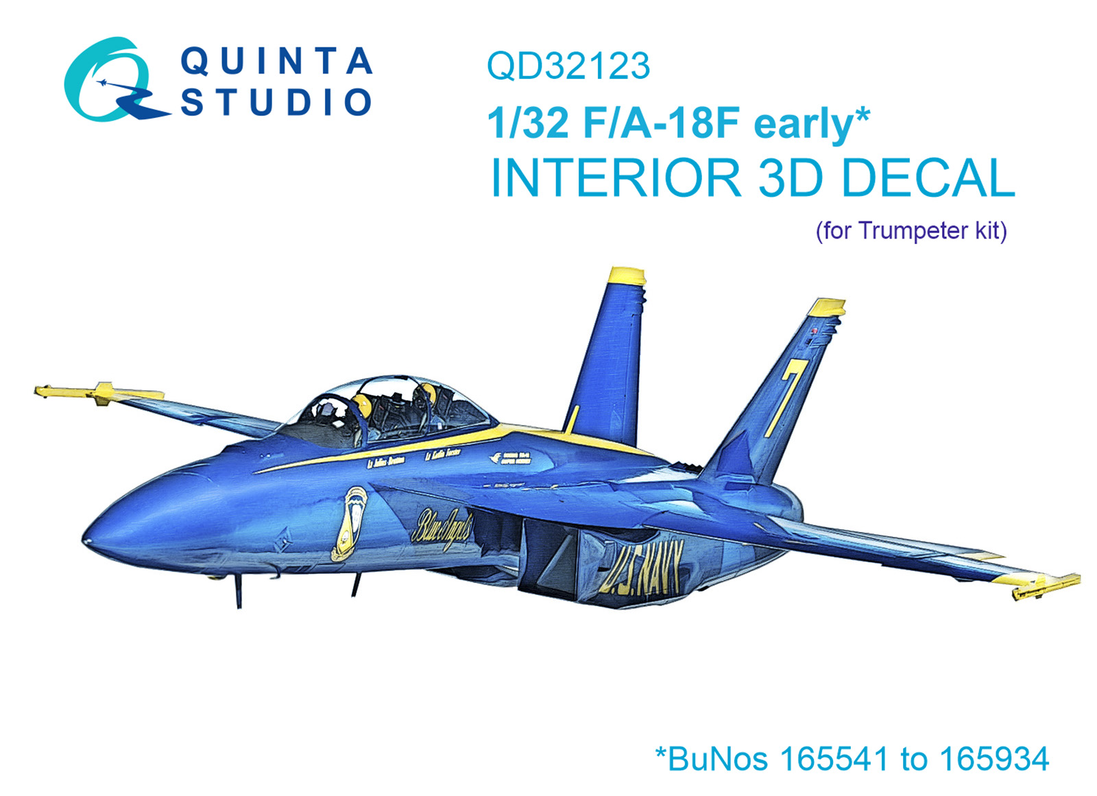 F/A-18F early 3D-Printed & coloured Interior on decal paper (Trumpeter)