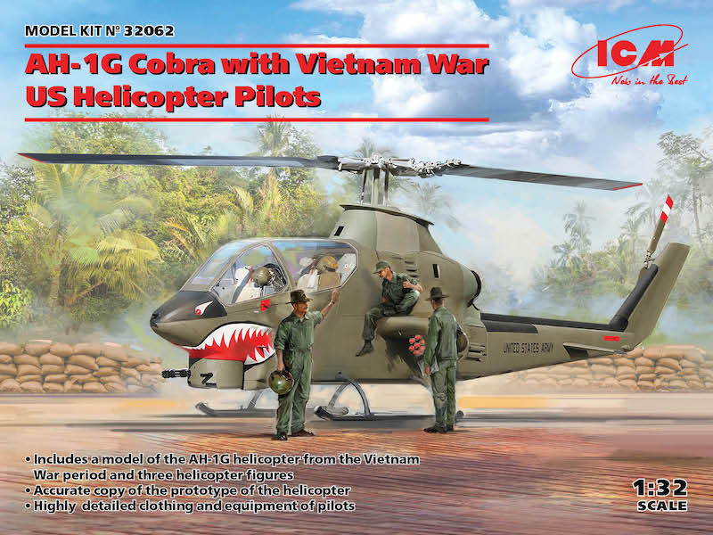 Model kit 1/32 Bell AH-1G Cobra with Vietnam War (ICM)