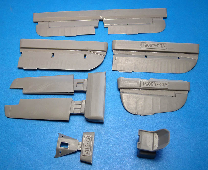 Additions (3D resin printing) 1/48 La-5FN control surfaces (for Hasegawa) (Vector) 