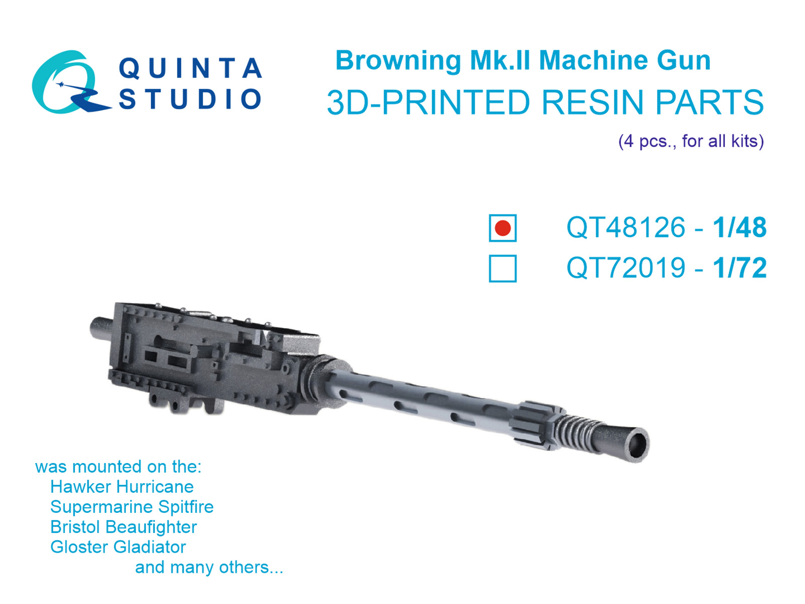 Browning Mk.II Machine gun, 4 pcs (all kits)