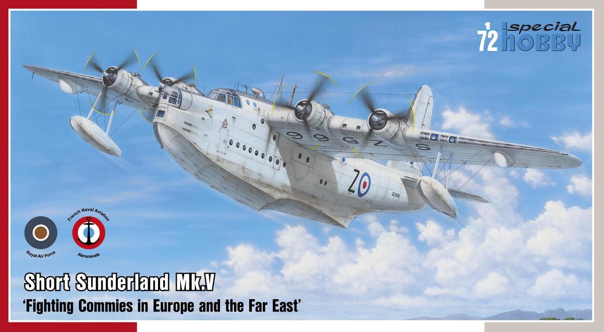 Model kit 1/72 Short Sunderland Mk.V (3x RAF, 1x France) (Special Hobby)