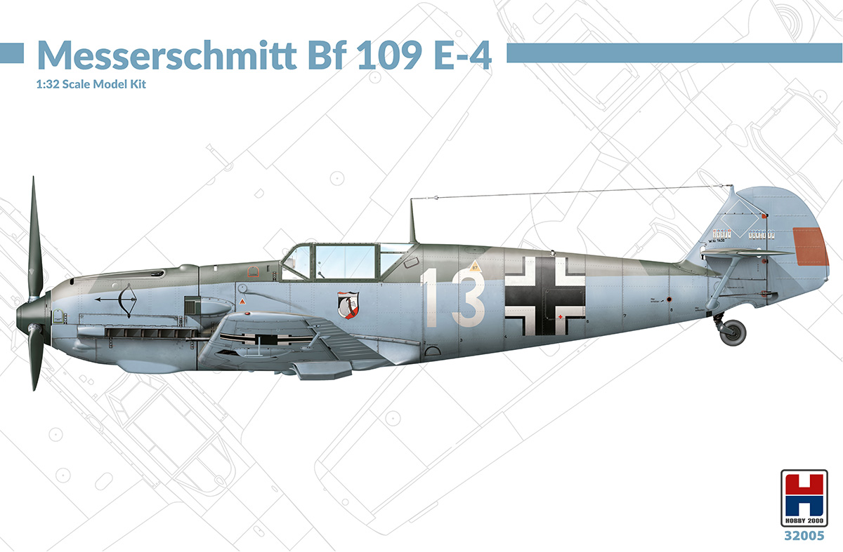 Model kit 1/32 Messerschmitt Bf-109E-4 DRAGON KIT+ NEW CARTOGRAF DECALS (Hobby 2000)