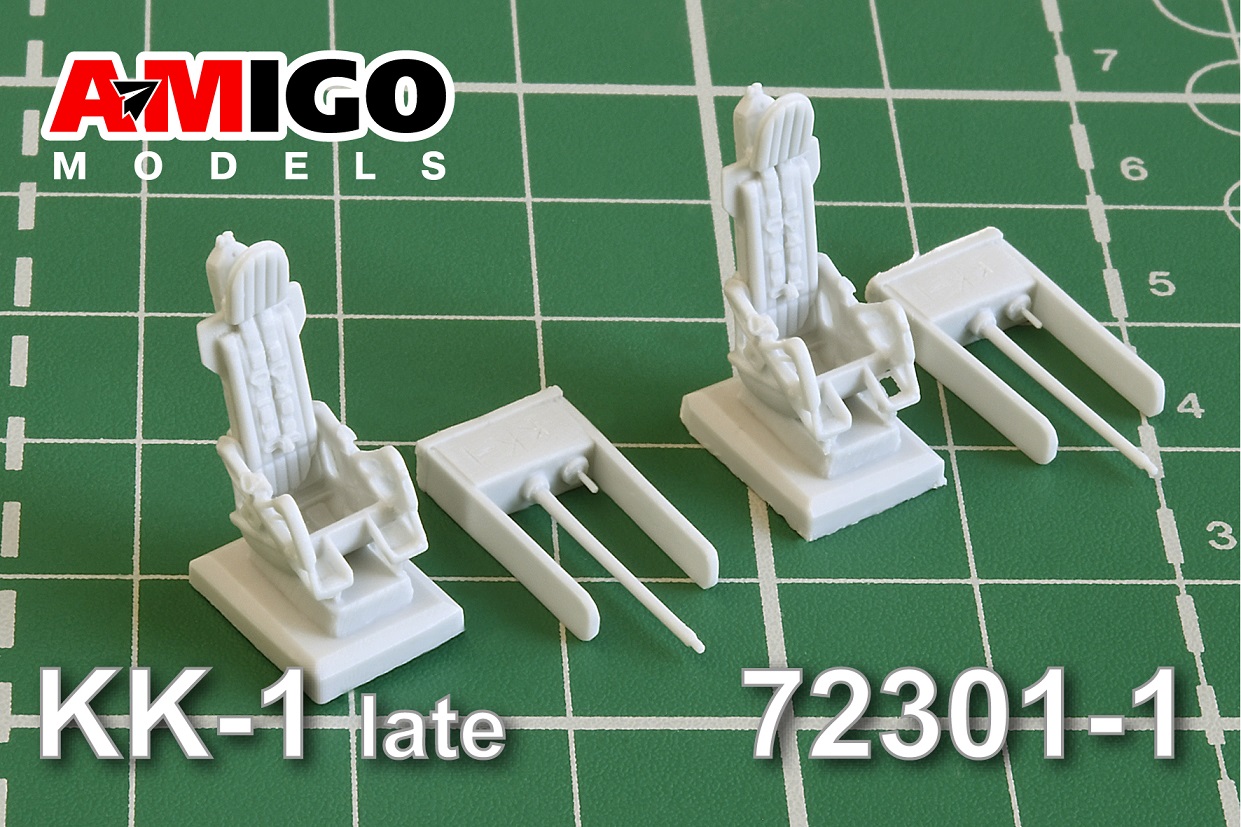 Additions (3D resin printing) 1/72 Ejection seat KK-1, finalized (later) (Amigo Models)