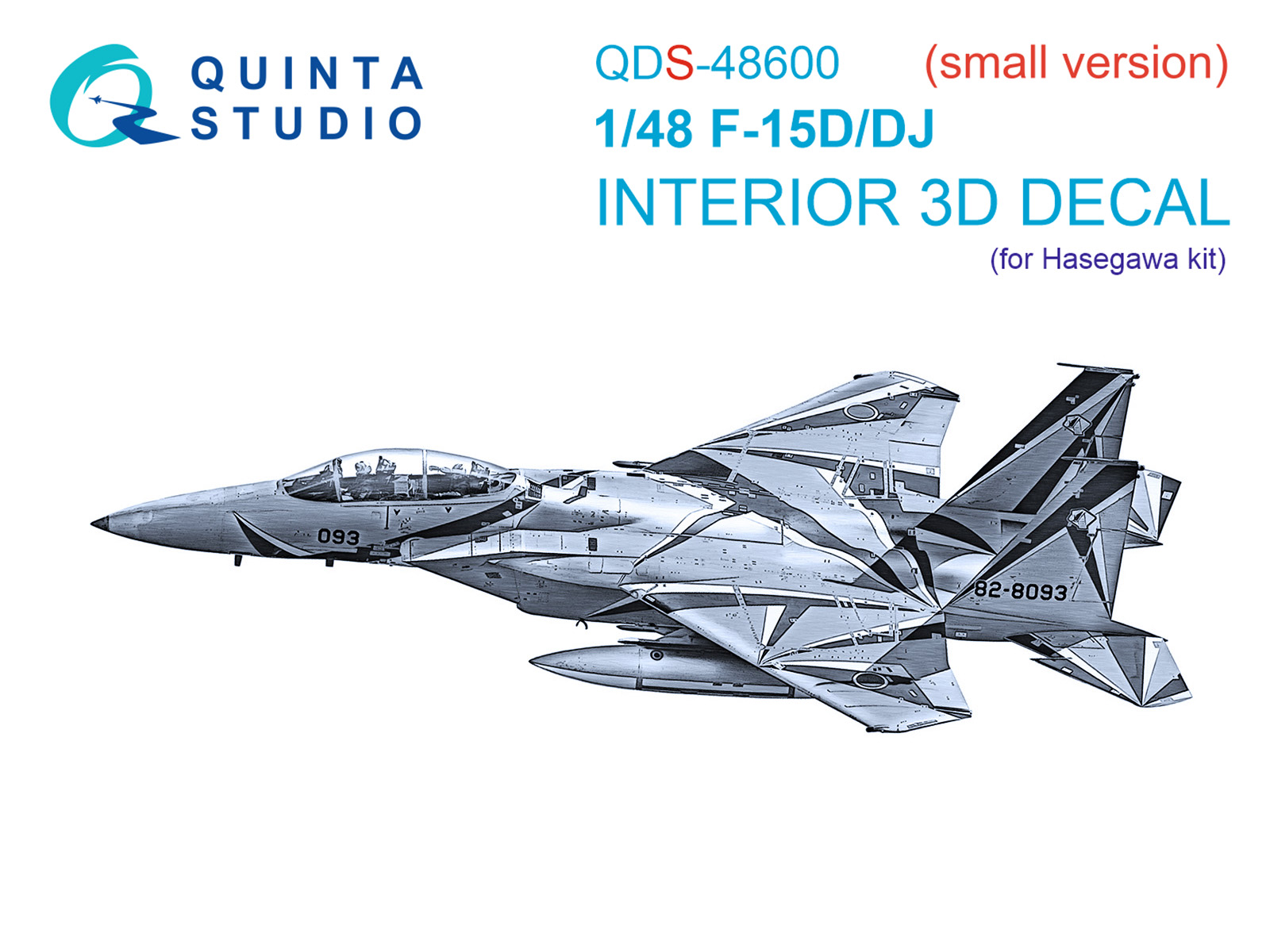 F-15D/F-15DJ 3D-Printed & coloured Interior on decal paper (Hasegawa) (Small version)