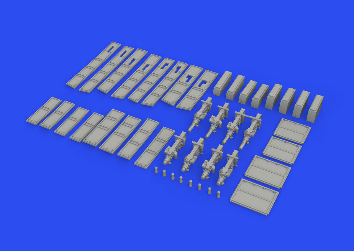 Additions (3D resin printing) 1/48 Spitfire Mk.IIa gun bays