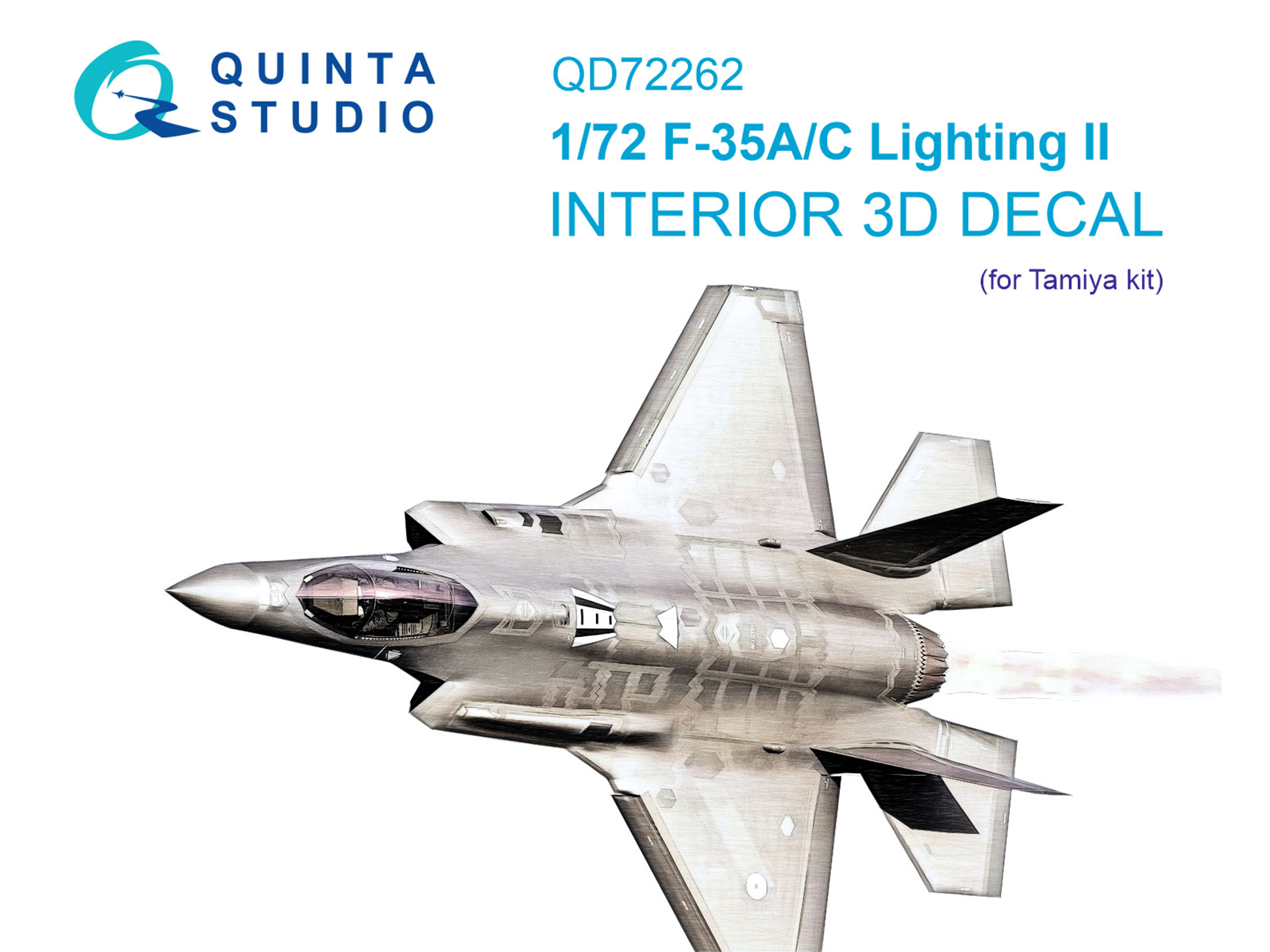 F-35A/F-35С Lightning II 3D-Printed & coloured Interior on decal paper (Tamiya)