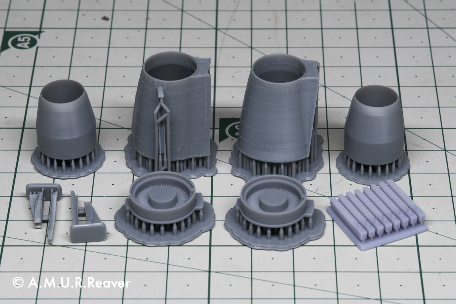 Su-25 engine nozzles and cocoons with ASO blocks for Zvezda (for pre-order with PRE-QNT4001 only)