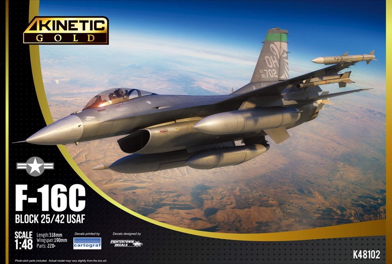 Model kit 1/48 F-16C Block 25/42 USAF (Kinetic Model Kits)