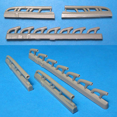 Additions (3D resin printing) 1/48 LaGG-3 Exhausts Pipes (Vector) 