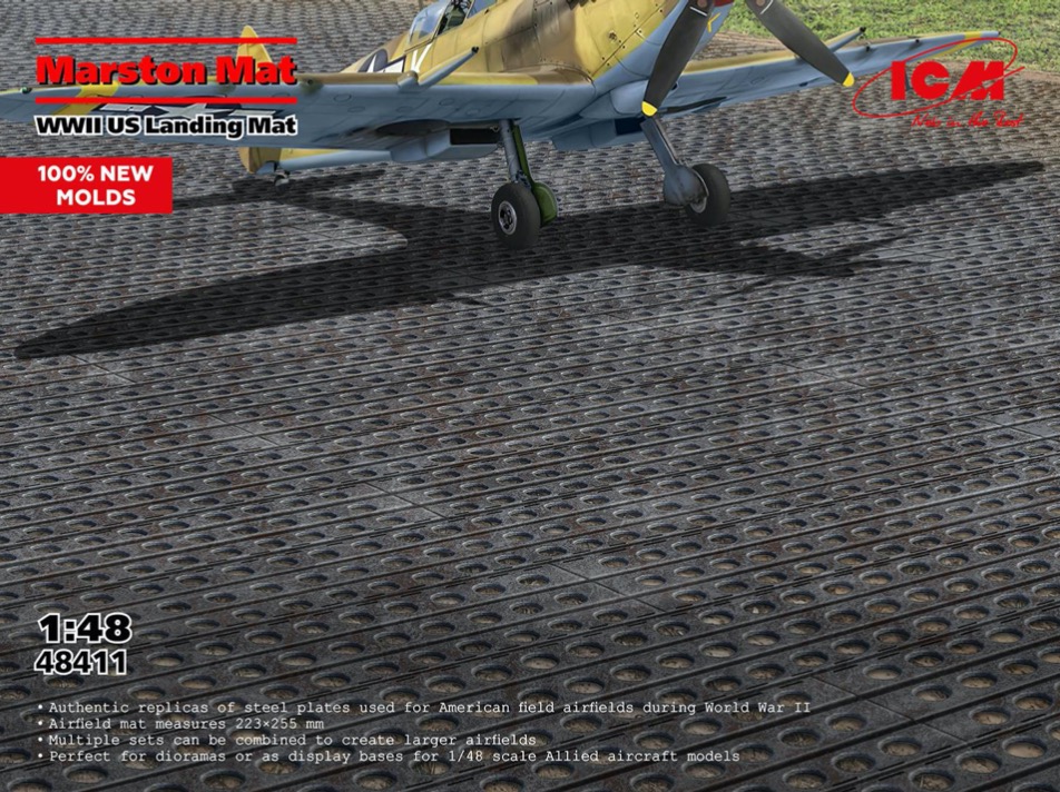 Diorama bases 1/48 Marston Mat - US WWII Landing Mat (ICM) 