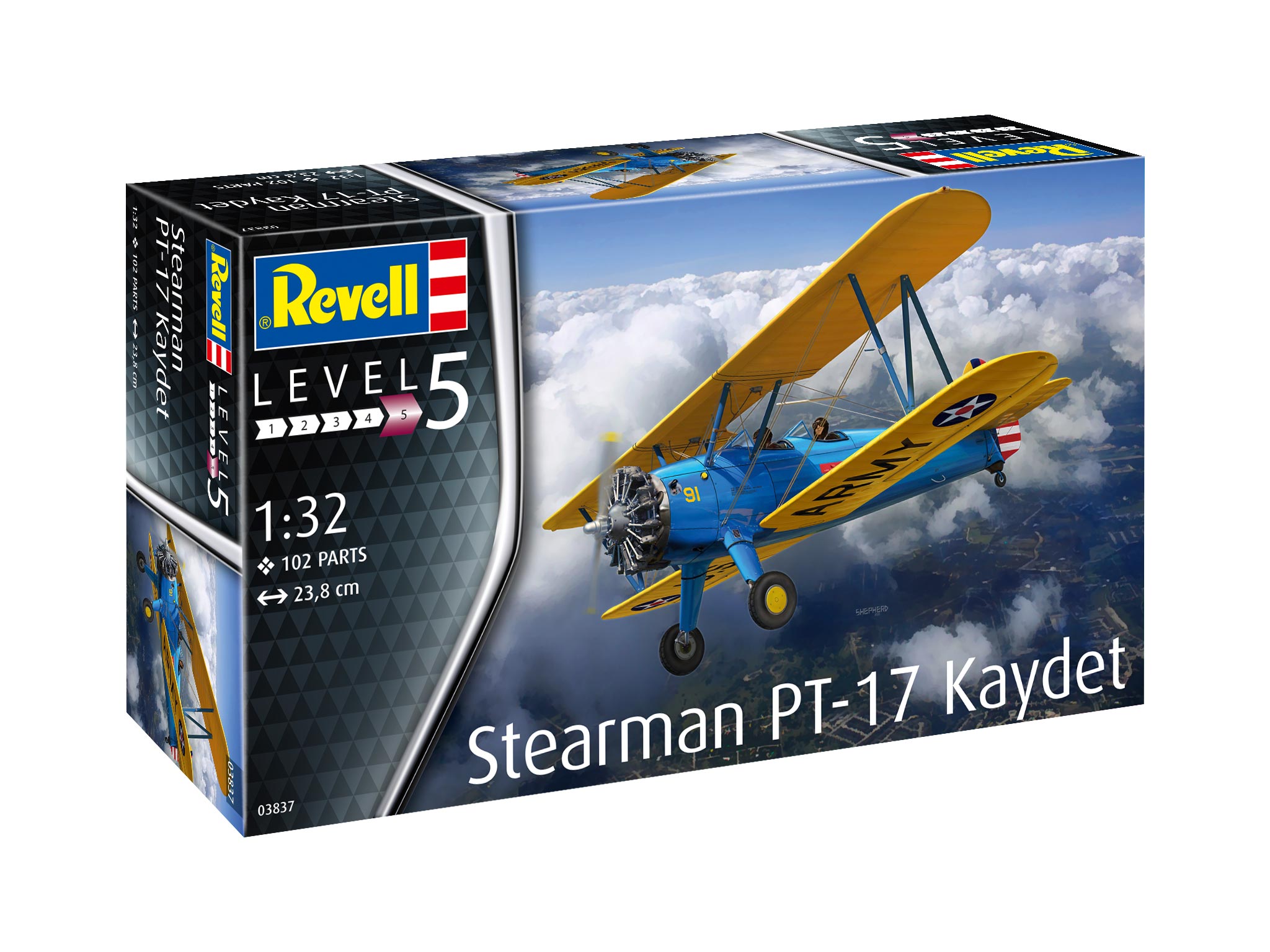 Model kit 1/32 Boeing PT-17 Kaydet (Revell) (damage box)