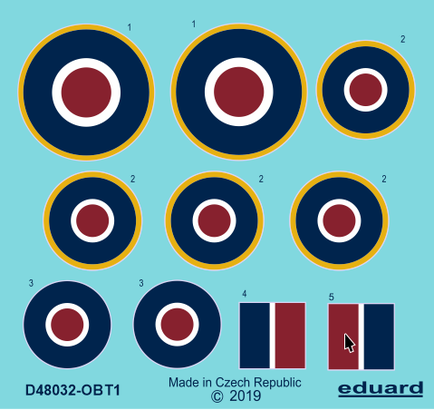 Decal 1/48 Hawker Tempest Mk.V roundels late