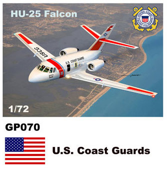 Model kit 1/72 Dassault-Mystere HU-25 Falcon Decals U.S. Coast Guards (Mach 2)