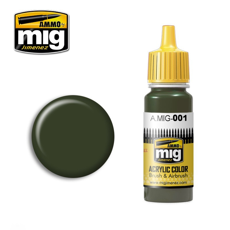 Acrylic paint RAL 6003 OLIVGRUN OPT.1 (Ammo Mig) (17ml) 