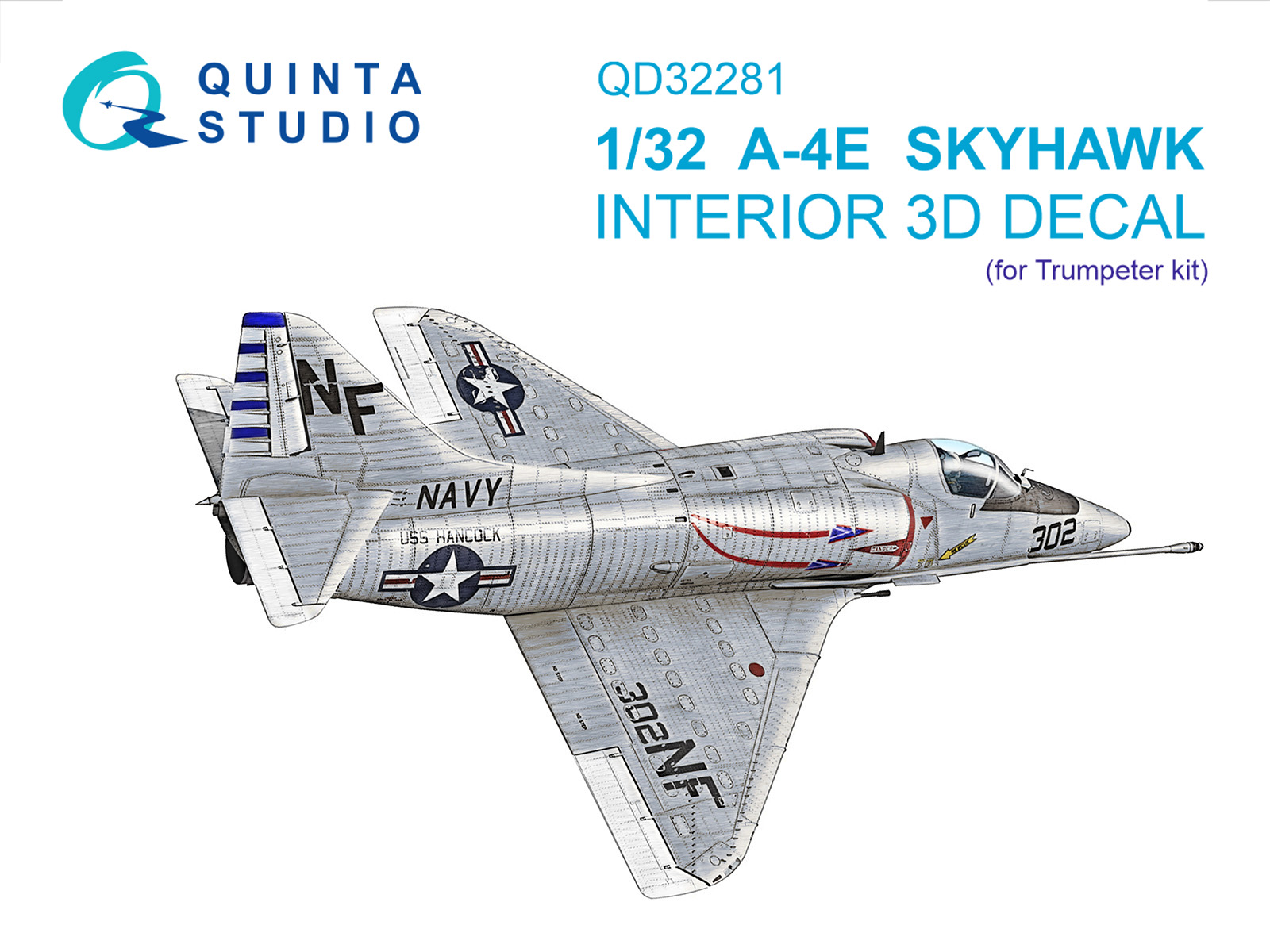 A-4E Skyhawk 3D-Printed & coloured Interior on decal paper (Trumpeter)