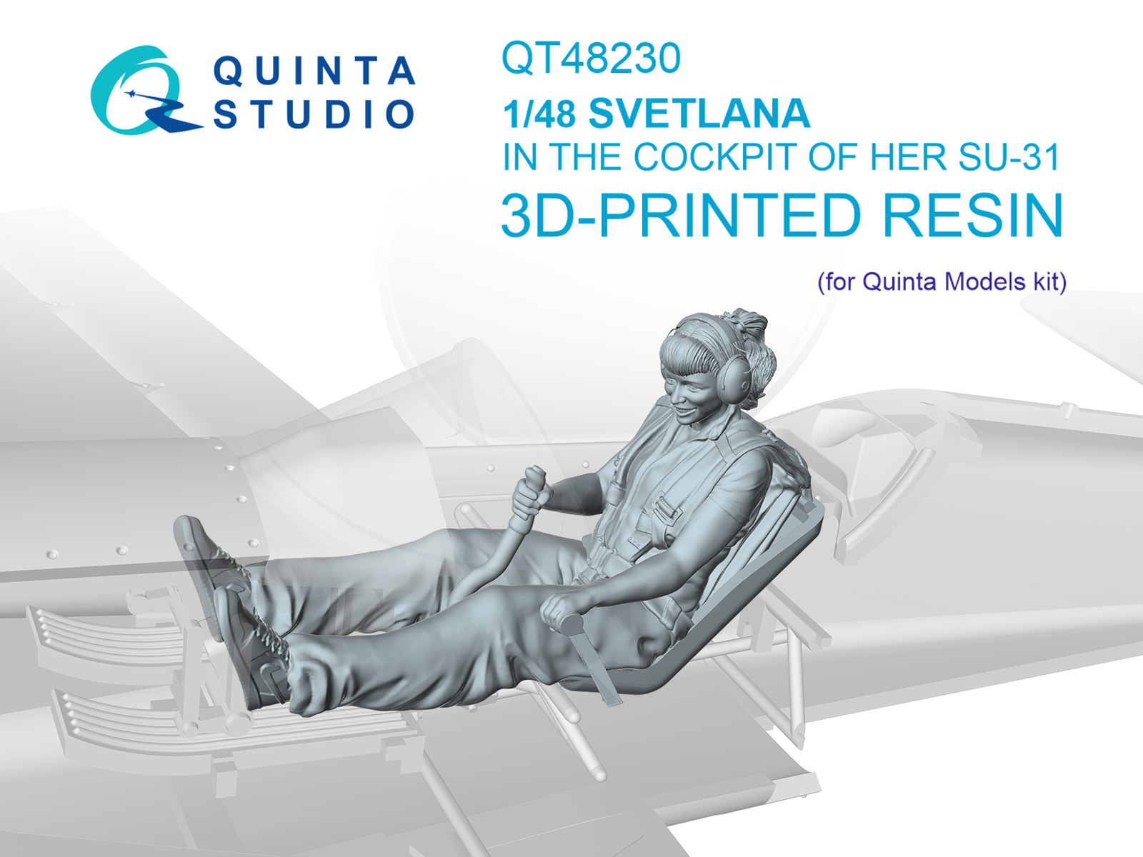 Figure “Svetlana in the cockpit of her Su-31” (Quinta Models)